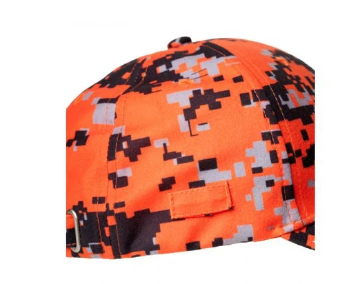Lovecká čepice MF - oranžové pixely